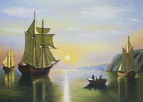 A Sunset Calm in the Bay of Fundy