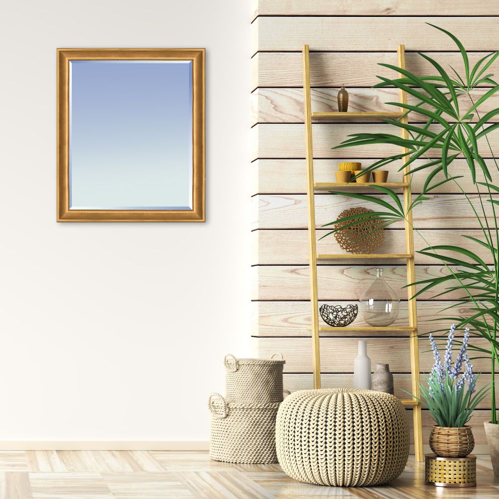 Muted Gold Glow Mirror