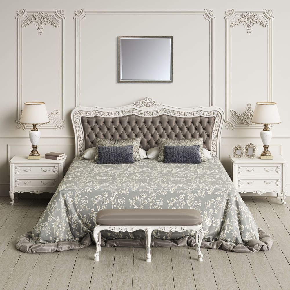 Champagne Silhouette Framed Mirror