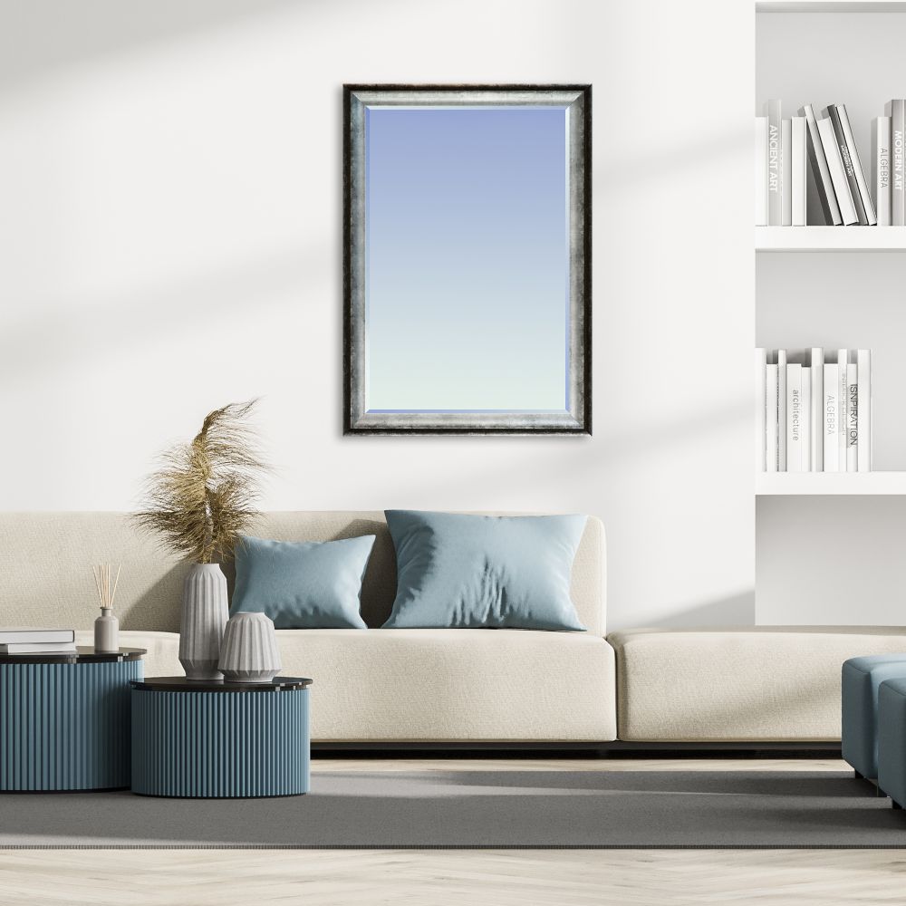 Athenian Distressed Silver Framed Mirror