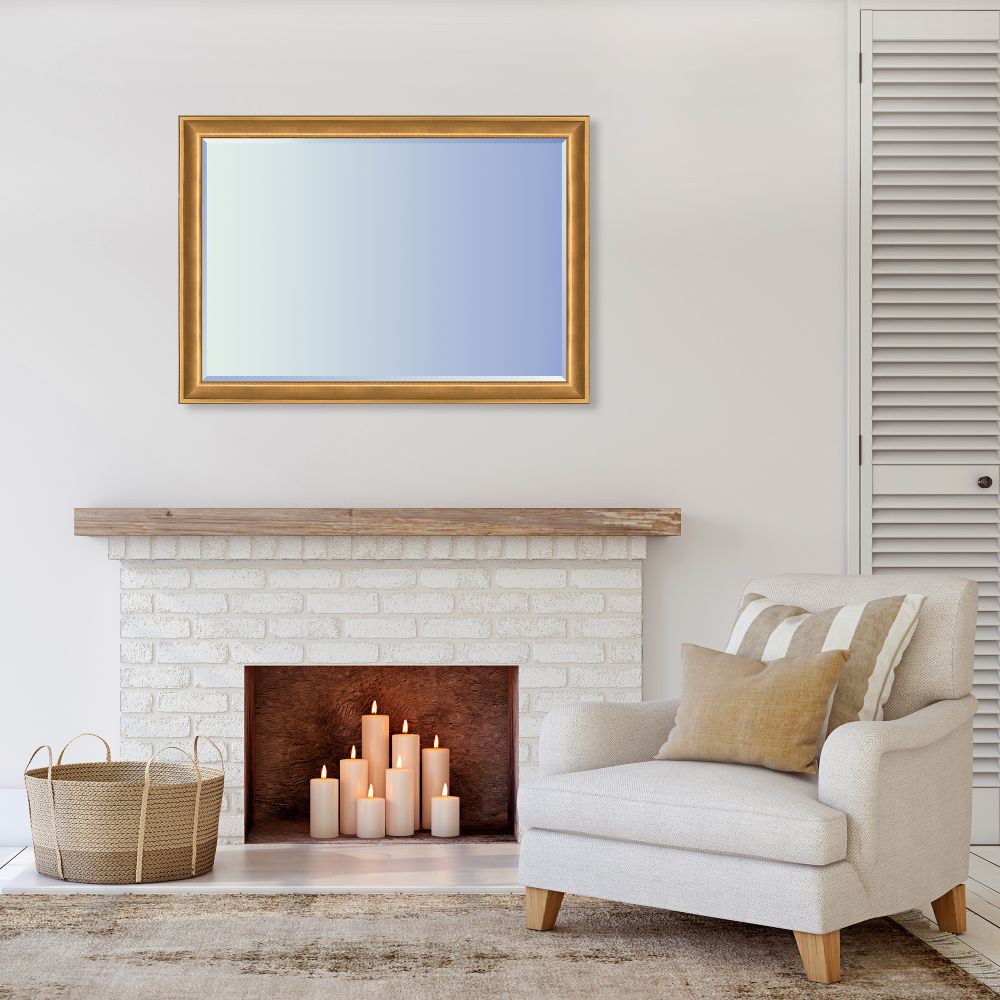 Muted Gold Glow Mirror