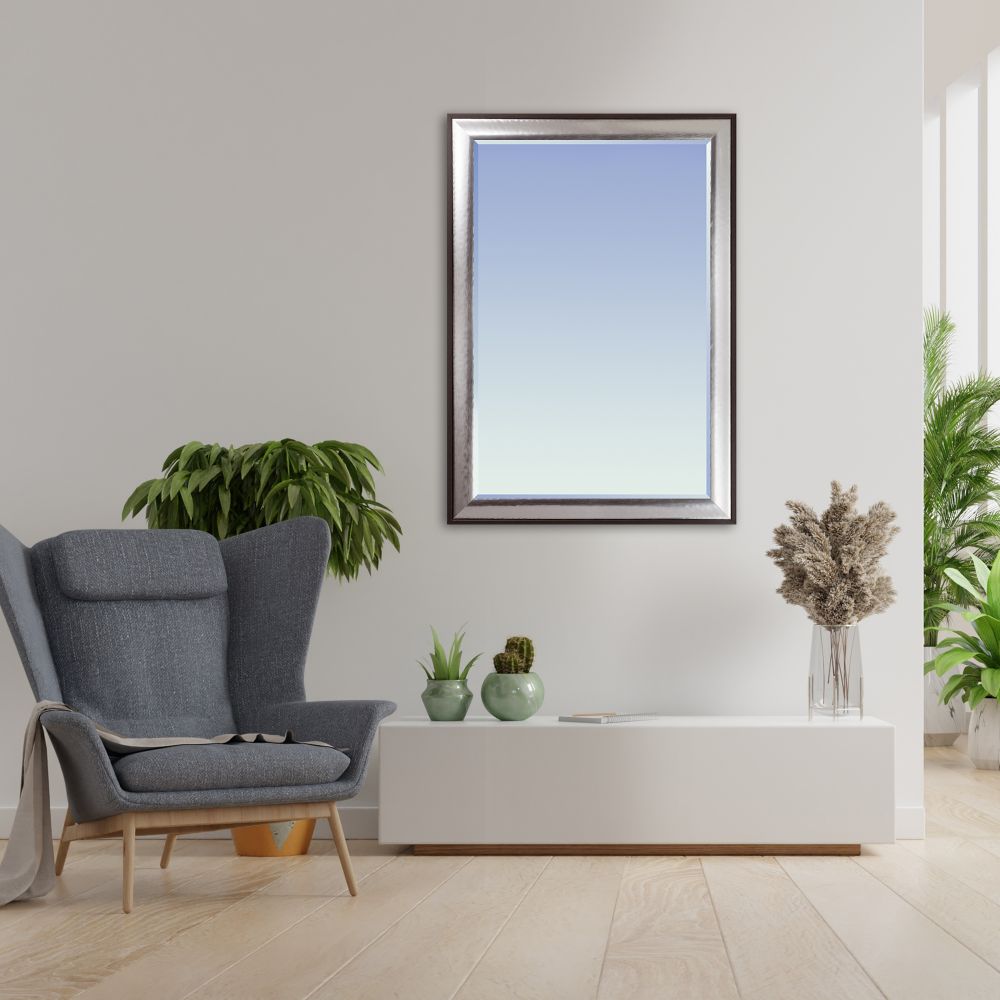 Magnesium Silver Framed Mirror