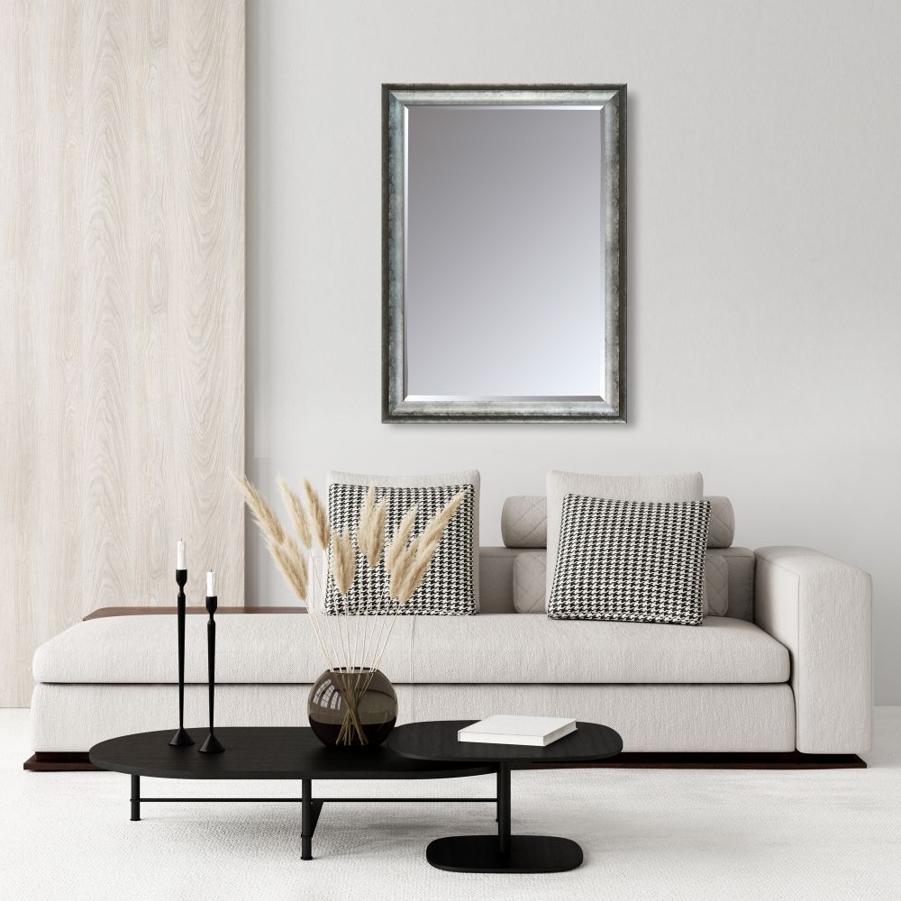 Athenian Distressed Silver Framed Mirror