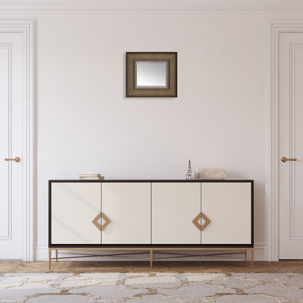 Victorian Bronze Framed Mirror