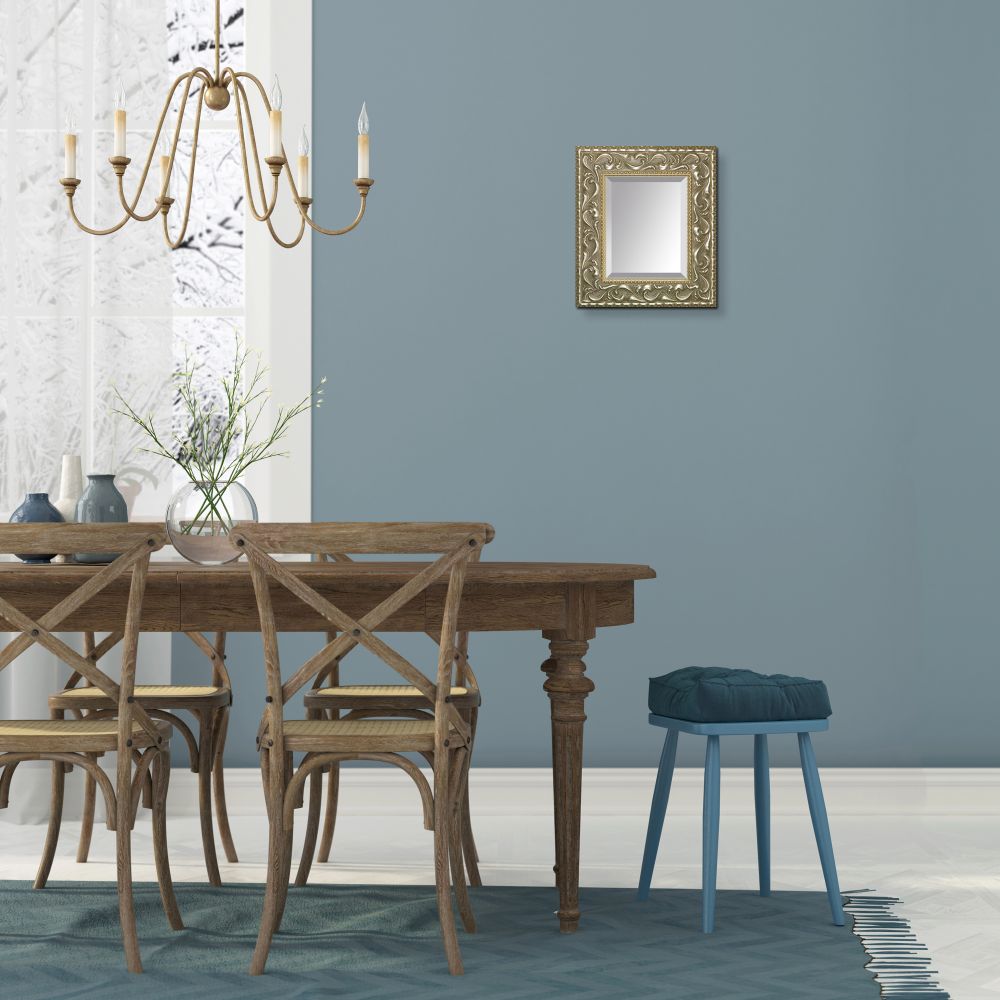 Rococo Silver Framed Mirror