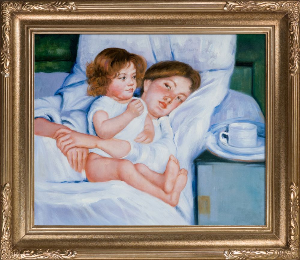 Breakfast in Bed Pre-Framed - Florentine Dark Champagne Frame 20"X24"