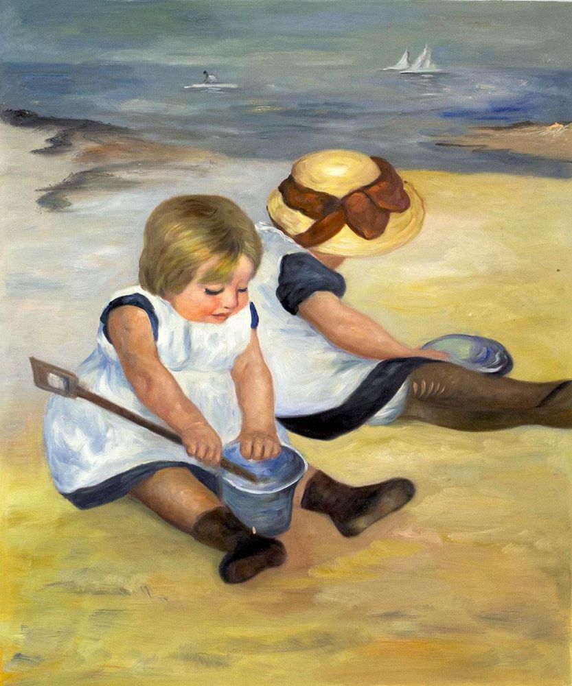 Children Playing on the Beach