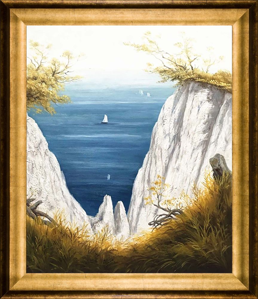 Chalk Cliffs at Rugen - Athenian Gold Frame 20"X24"
