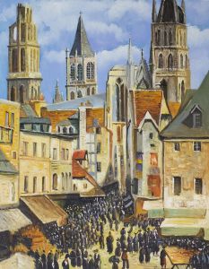 The Old Market at Rouen and the Rue de l'Epicerie