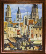 The Old Market at Rouen and the Rue de l'Epicerie Pre-Framed