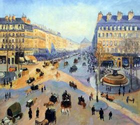 Avenue de l'Opera, Paris, Sun on a Winter Morning