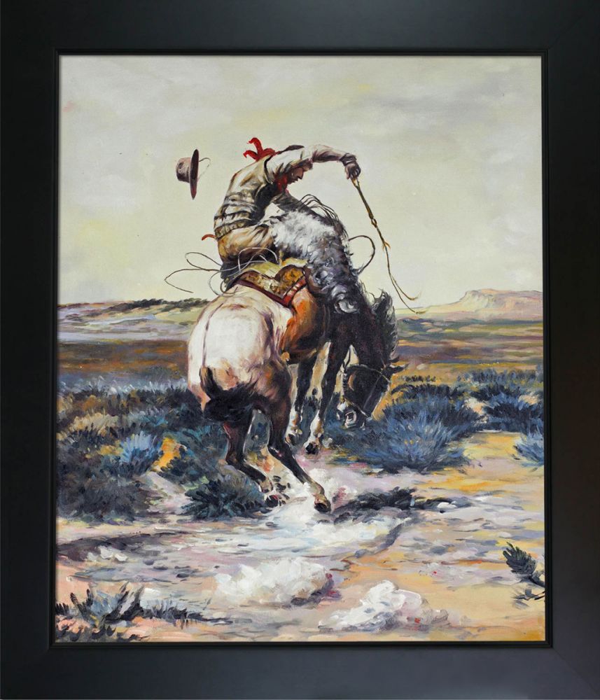 A Slick Rider Pre-Framed - New Age Black Frame 20"X24"