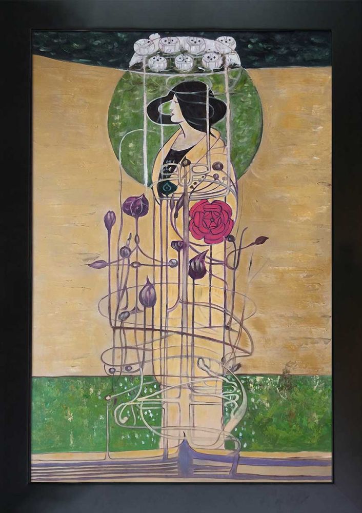 Design for a Wall Decoration Pre-Framed - New Age Black Frame 24"X36"