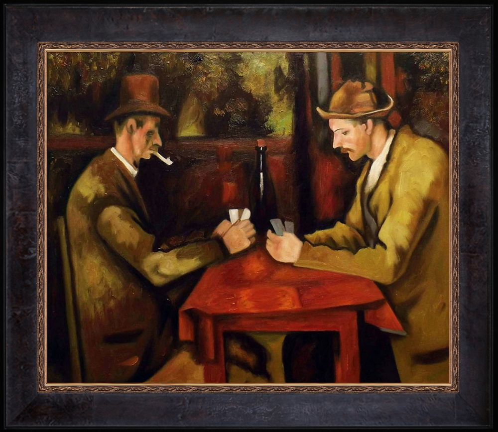Card Players Pre-Framed - Sambrosa Distressed Espresso 20