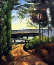 Road, Trees and Lake