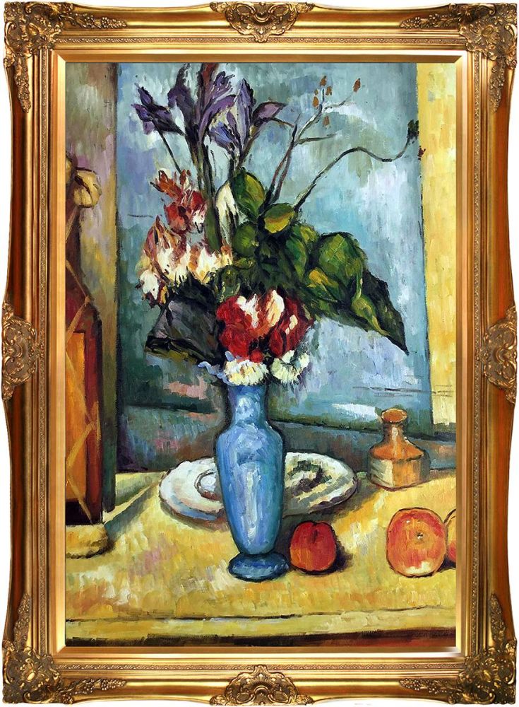 Le Vase Bleu Pre-Framed - Victorian Gold Frame 24"X36"