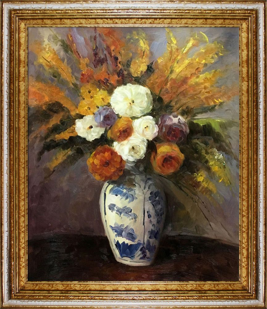 Dahlias Pre-Framed - Tuscan Crackle Frame 20"X24"