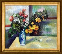 Still Life Flowers in Vase Preframed