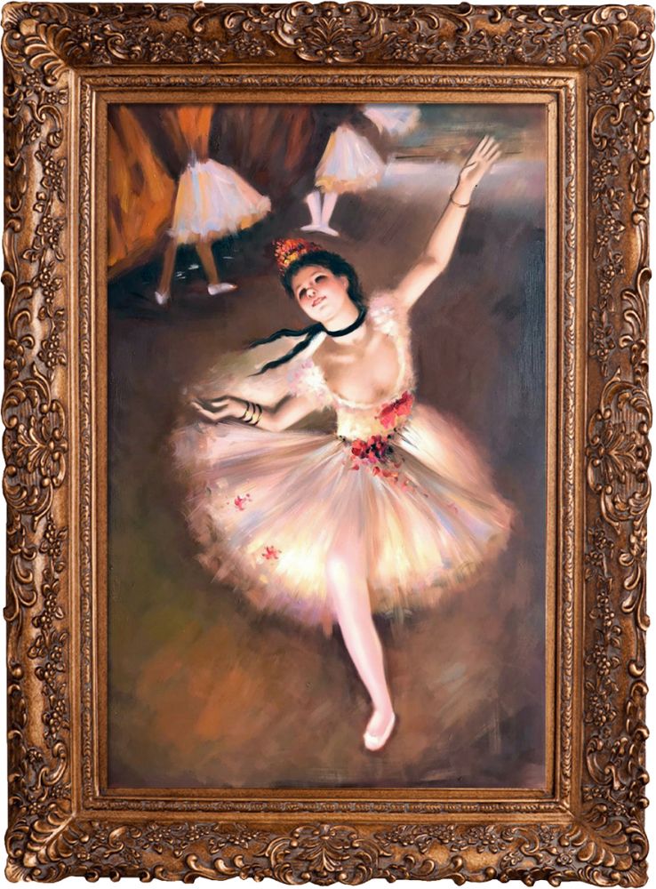Star Dancer (On Stage) Pre-Framed - Burgeon Gold Frame 24"X36"