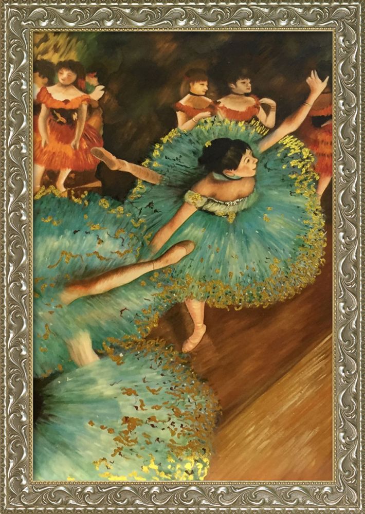 The Green Dancer, 1879 (Luxury Line) Pre-Framed - Rococo Silver 24"X36"