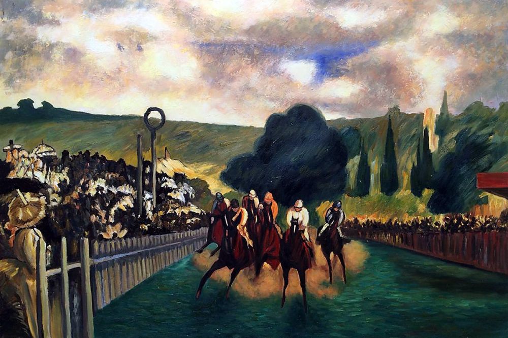 Racing at Longchamp, 1864