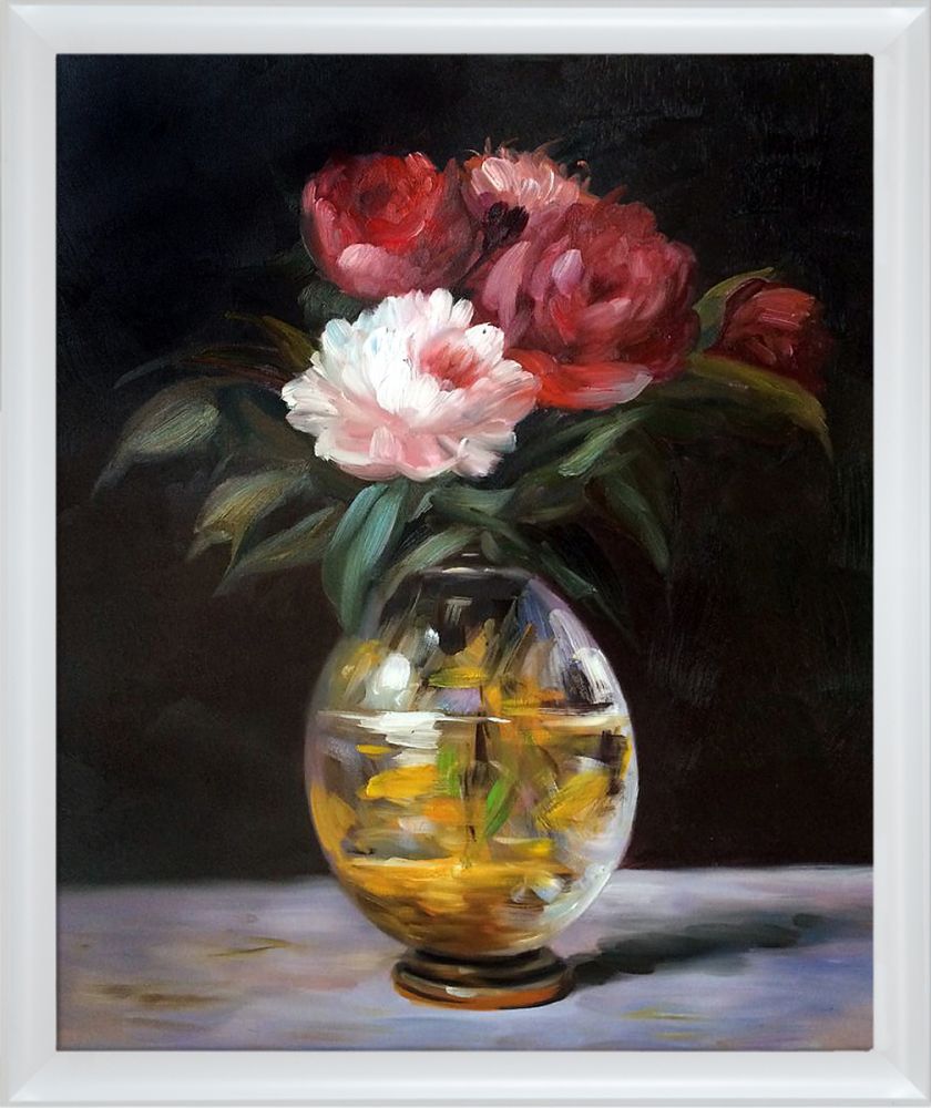 Bouquet of Flowers Pre-Framed - Moderne Blanc Frame 20" X 24"