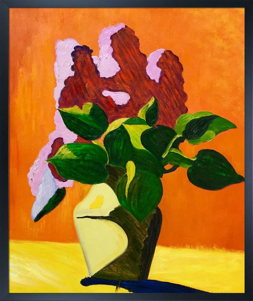 Lilacs Pre-framed - Studio Black Wood Frame 20"X24"