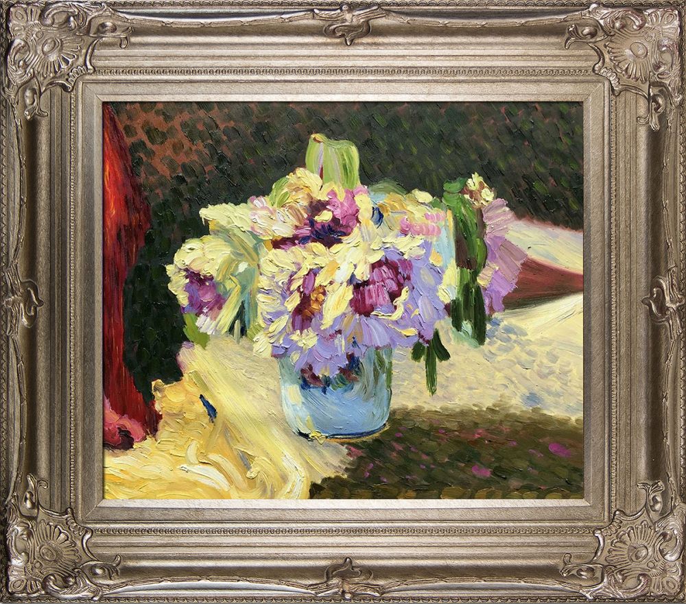 Vase of Flowers Pre-Framed - Renaissance Champagne Frame 20"X24"