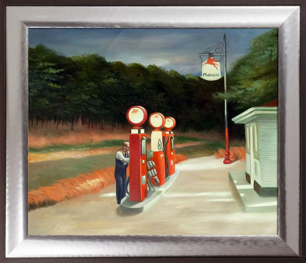 Gas, 1940 Pre-Framed - Magnesium Silver Frame 20" X 24"