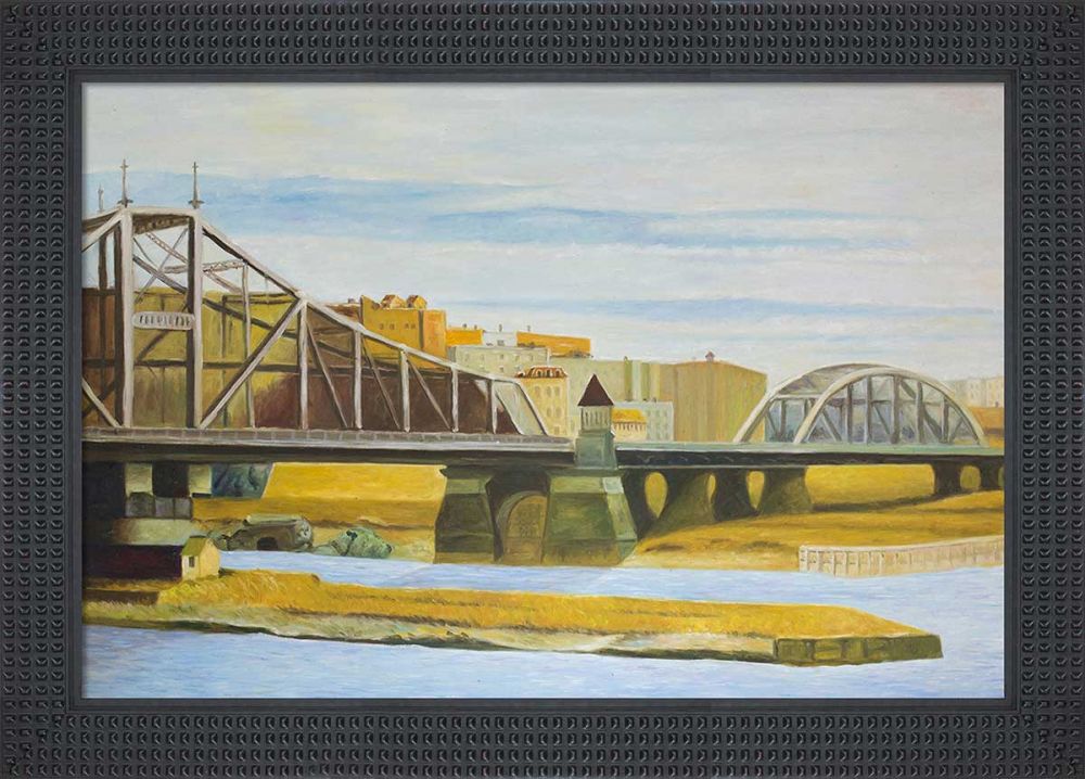 Macomb's Dam Bridge, 1935 Pre-Framed - Java Bean Frame 24" X 36"