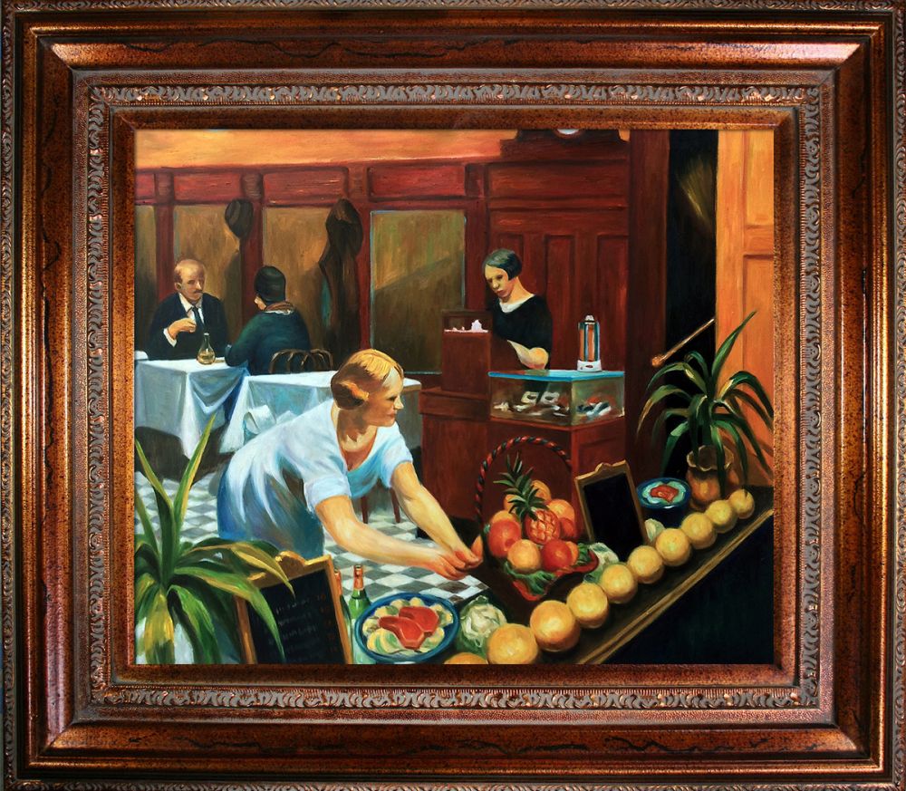 Tables for Ladies, 1930 Pre-Framed - Mediterranean Bronze Frame 20"X24"