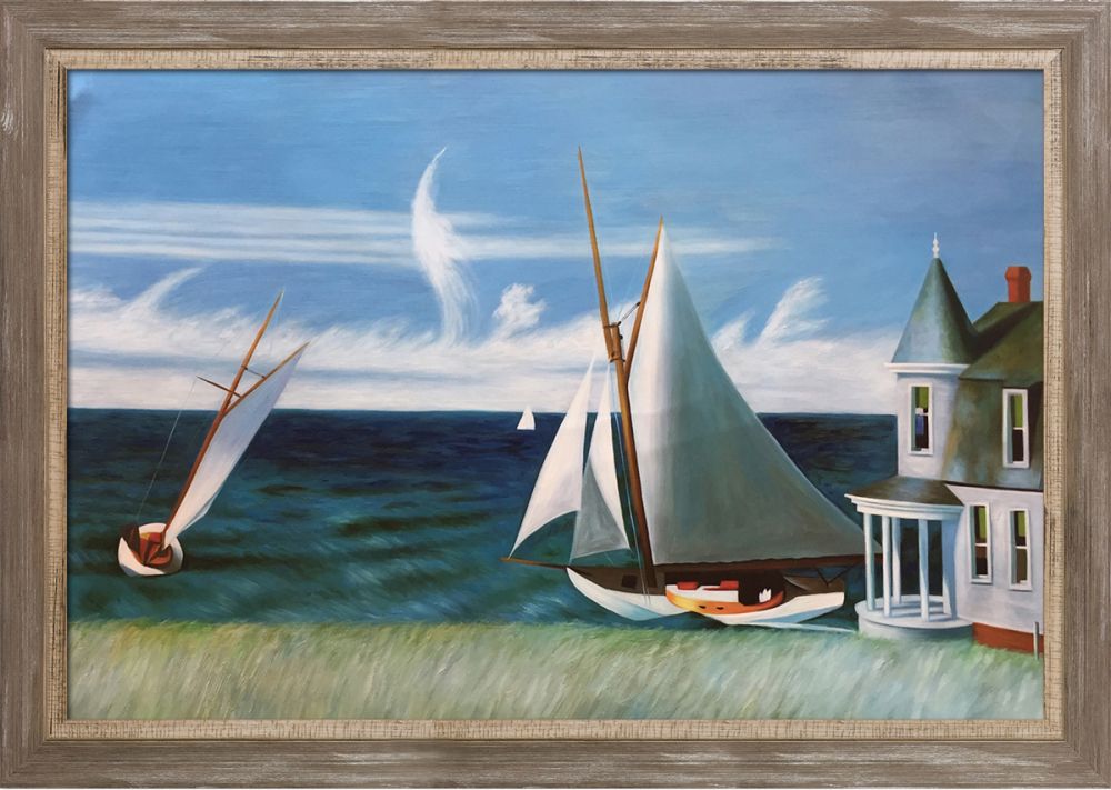 The Lee Shore, 1941 Pre-Framed - Miramar Distressed Charcoal Grey Frame 24" X 36"
