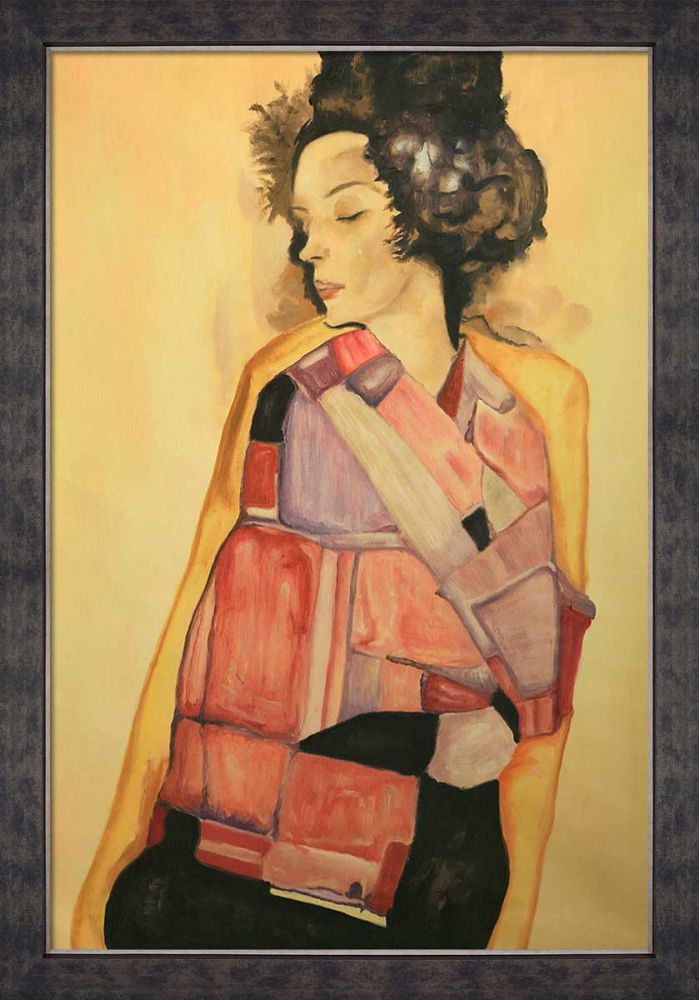 The Daydreamer (Gerti Schiele), 1911 Pre-Framed - Suede Premier Frame 24"X36"