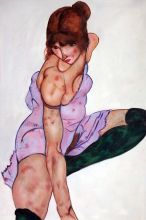 A Blond Girl with Green Socks, 1914