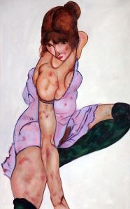 A Blond Girl with Green Socks, 1914