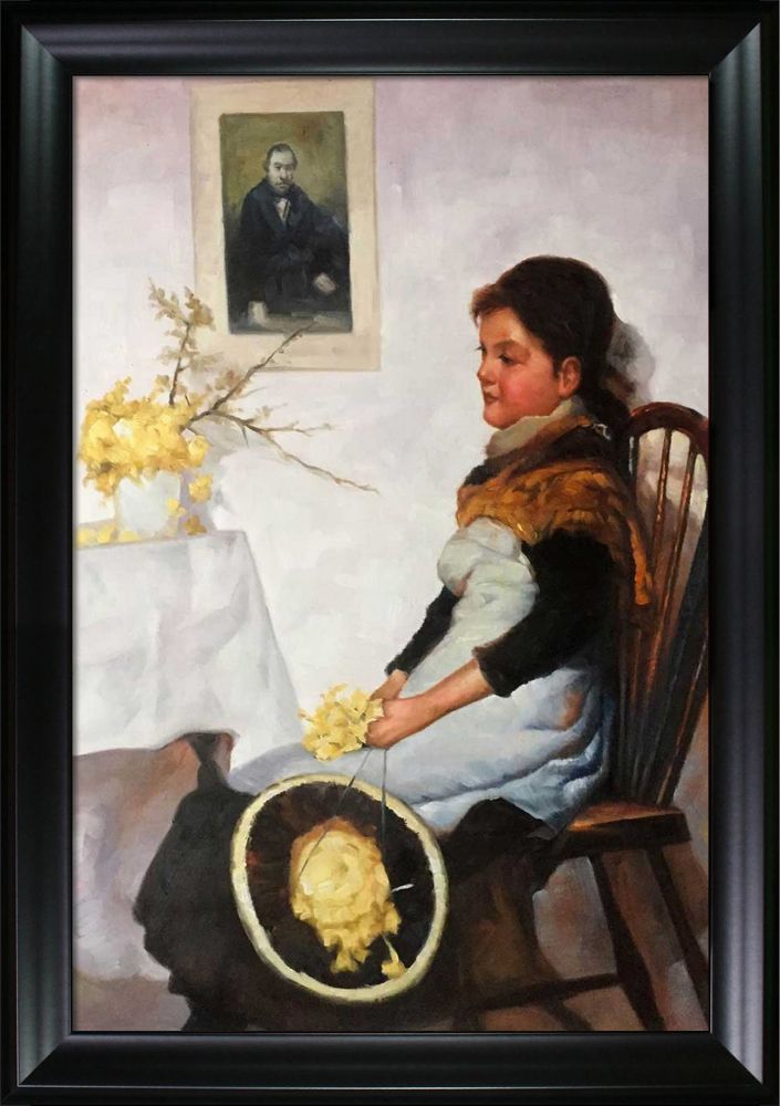 Primrose Day Pre-framed - Black Matte Frame 24"X36"