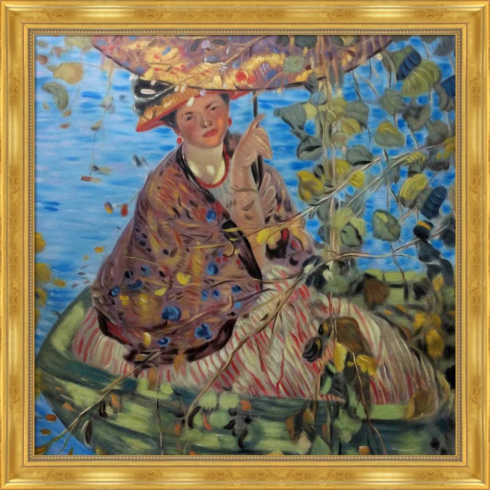 Through the Vines Pre-framed - Milan Gold Frame 24" X 24"