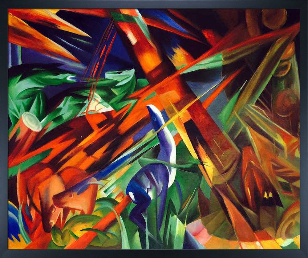 Fate of the Animals Pre-framed - Studio Black Wood Frame 20"X24"