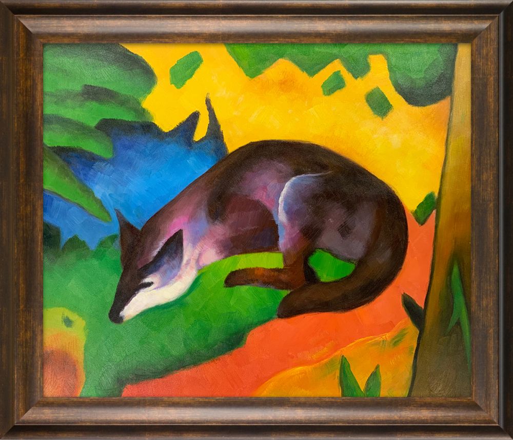 Blue Black Fox Pre-Framed - Modena Vintage 20" X 24"