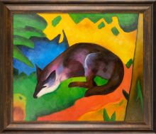 Blue Black Fox Pre-Framed 