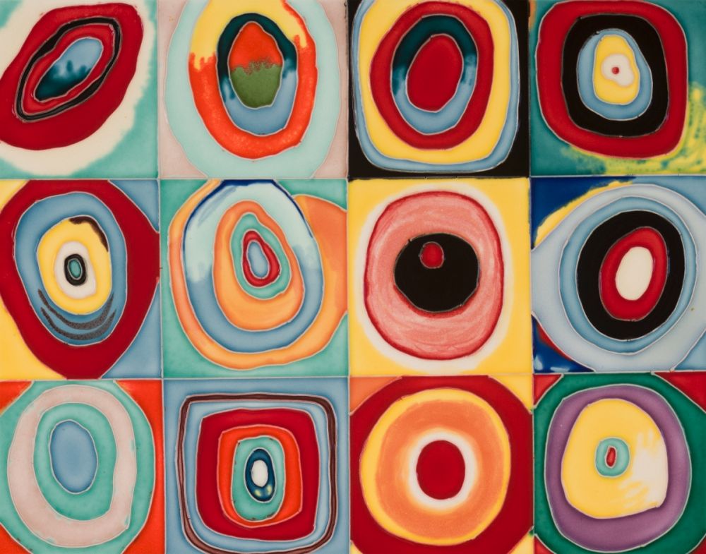 Farbstudie Quadrate Accent Tile (felt back)