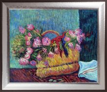 Basket of Flowers, 1884 Pre-Framed