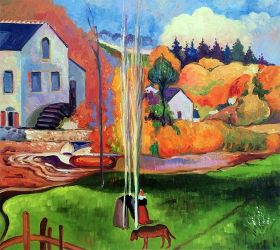 A Breton Landscape. David's Mill., 1894