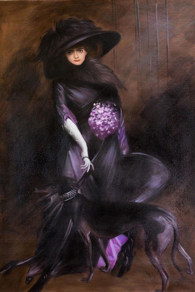 Portrait of the Marchesa Luisa Casati with a Greyhound, 1908