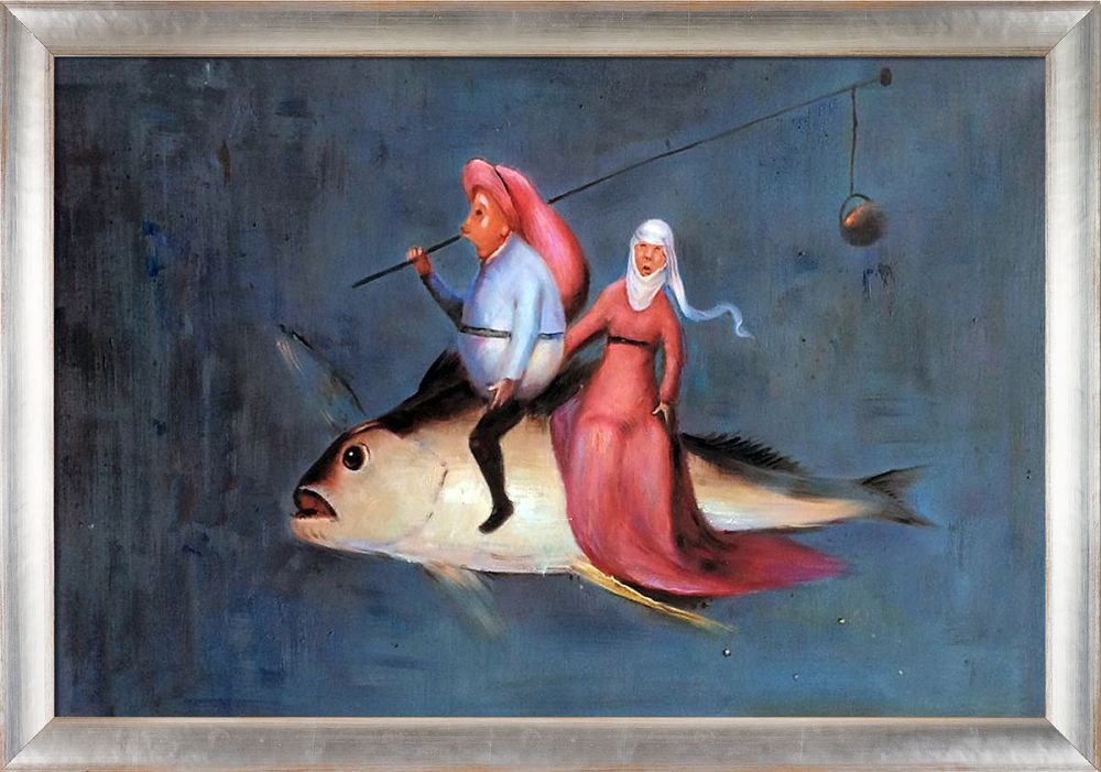 The Temptation of St Anthony (detail), 1460-1561 Pre-Framed - Spencer Rustic 24" X 36"