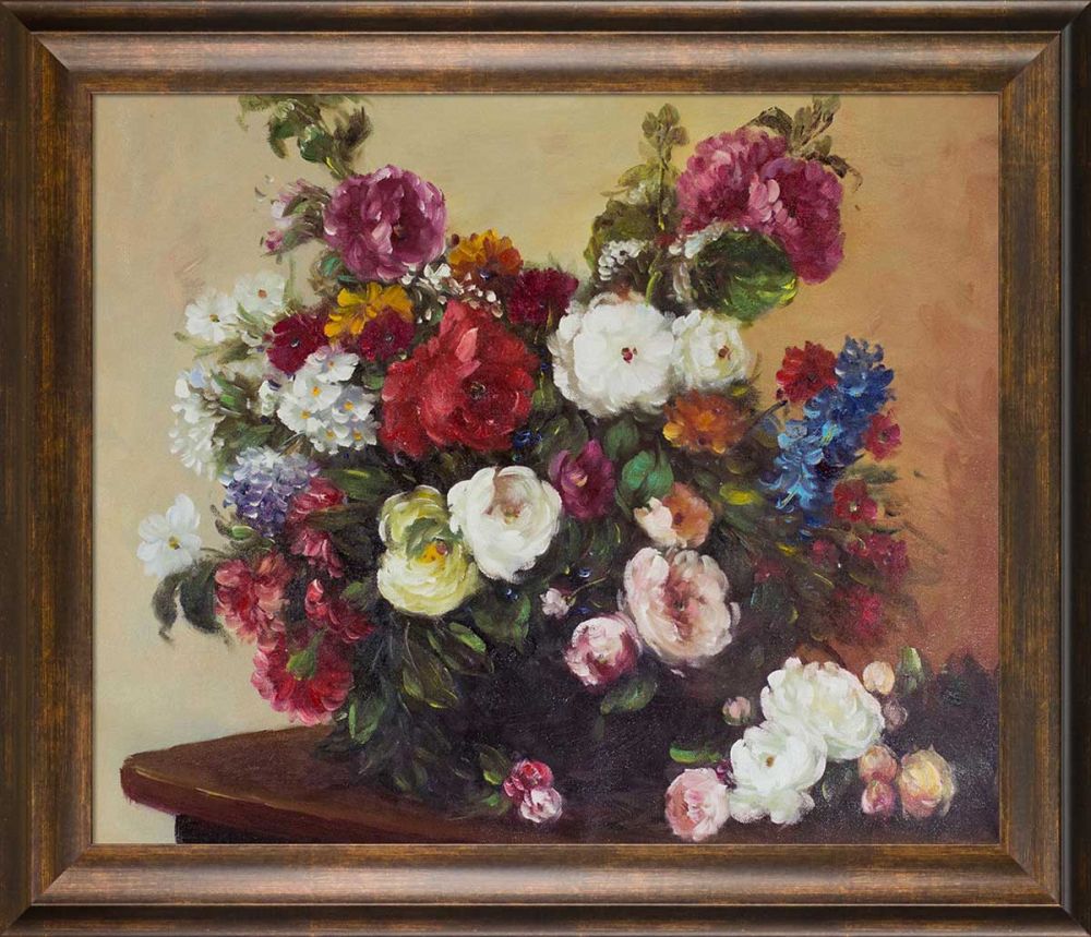 Bouquet of Diverse Flowers Pre-Framed - Modena Vintage 20" X 24"