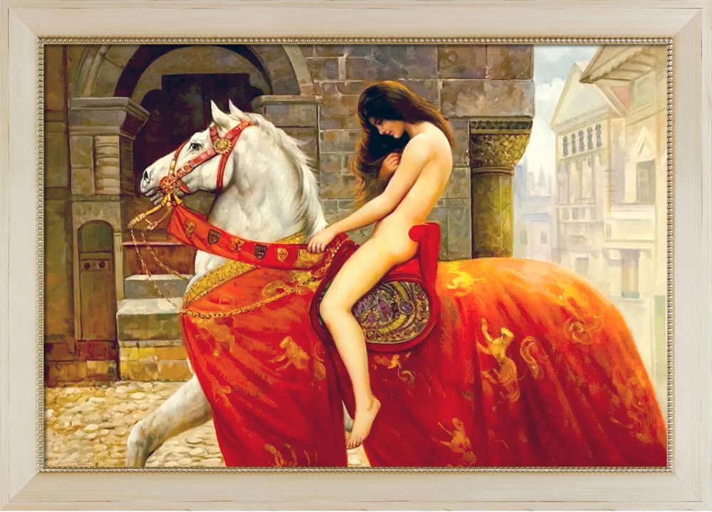 Lady Godiva, c. 1897 Pre-framed - Constantine Frame 24" X 36"