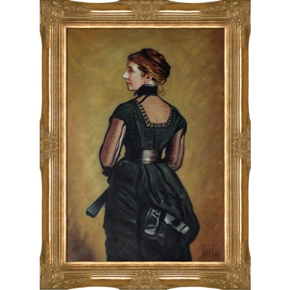 Portrait of Kate Perugini, daughter of Charles Dickens, 1880 Pre-framed - Victorian Gold Frame 24"X36"