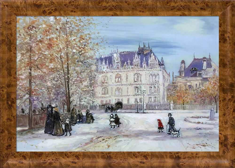 The Fletcher Mansion, New York City Pre-Framed - Havana Burl Frame 24" X 36"