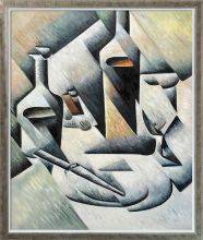 Bottles and Knife Preframed